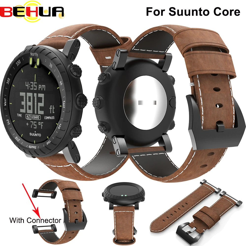 

Genuine Leather Watchband Bracelet 21CM Watch Strap Belt Wristband Accessories Watch Bracelet Strap Band For Suunto Core #EW