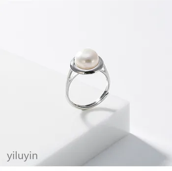 

KJJEAXCMY boutique jewelry S925 pure silver ring, natural freshwater pearl, openings, simple personality, fashionable and versat