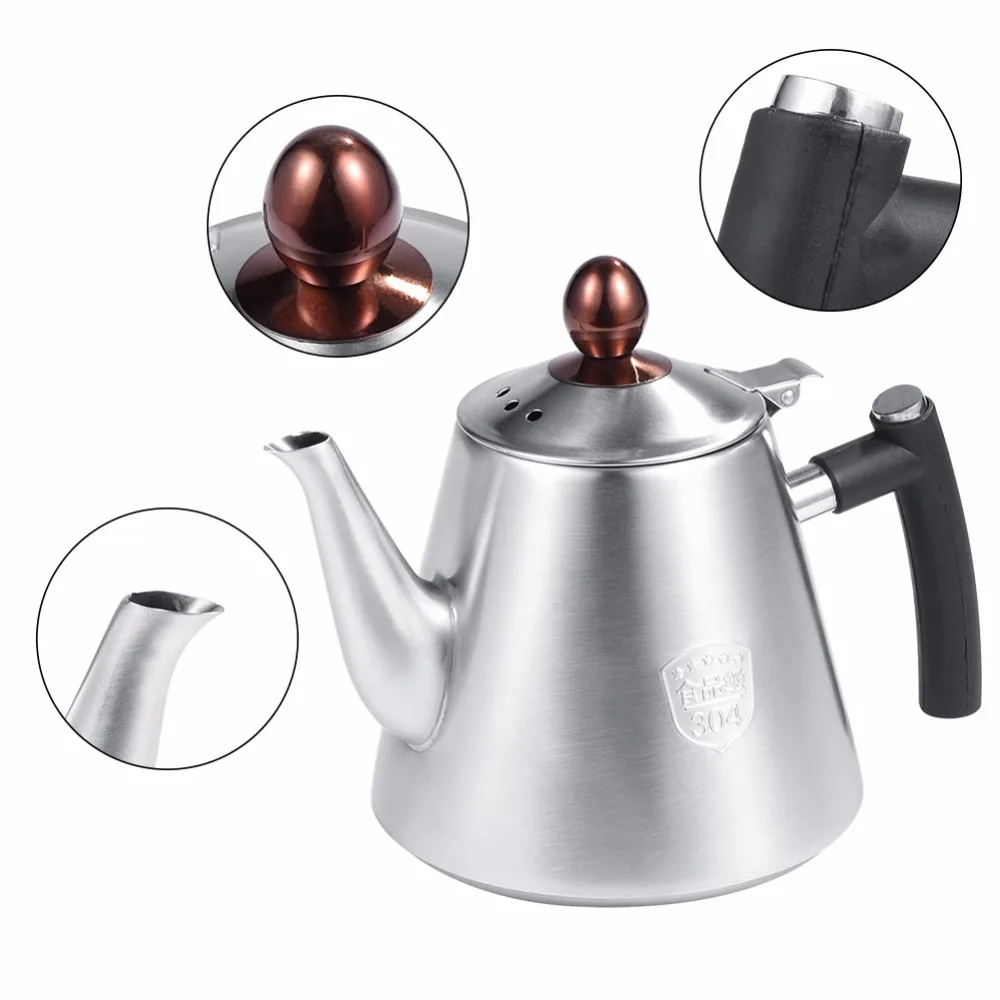 1200ML Durable Teapot Coffee Tea Kettles Sliver Cold Water Pot Kettle