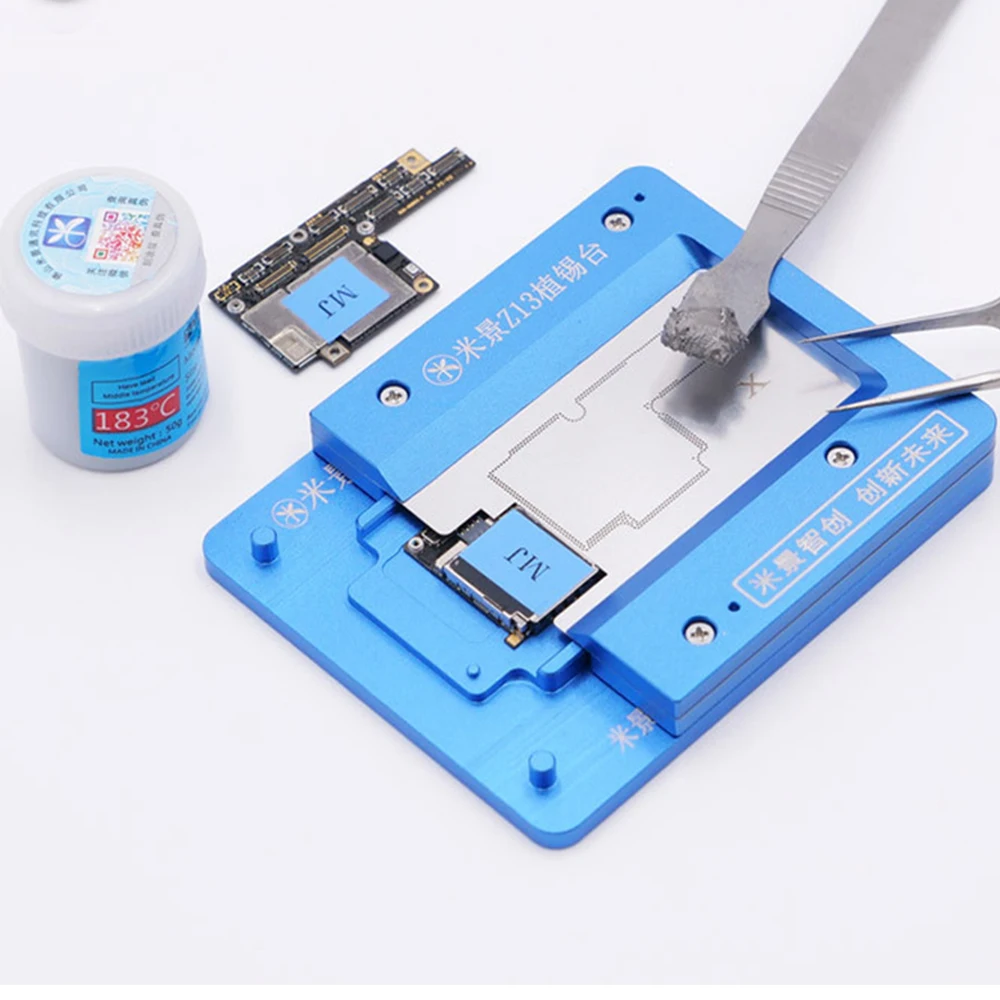 

BGA Reballing Fixture for iPhone X/XS/XS MAX PCB Holder JIG Board Tin Plant Fixed Position Platform Maintenance Planting Net