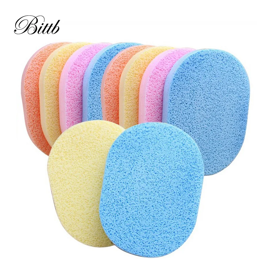 Bittb Wholesale 100PCS Facial Cleansing Puff Makeup Sponge Deep Clean Exfoliating Beauty Sponges