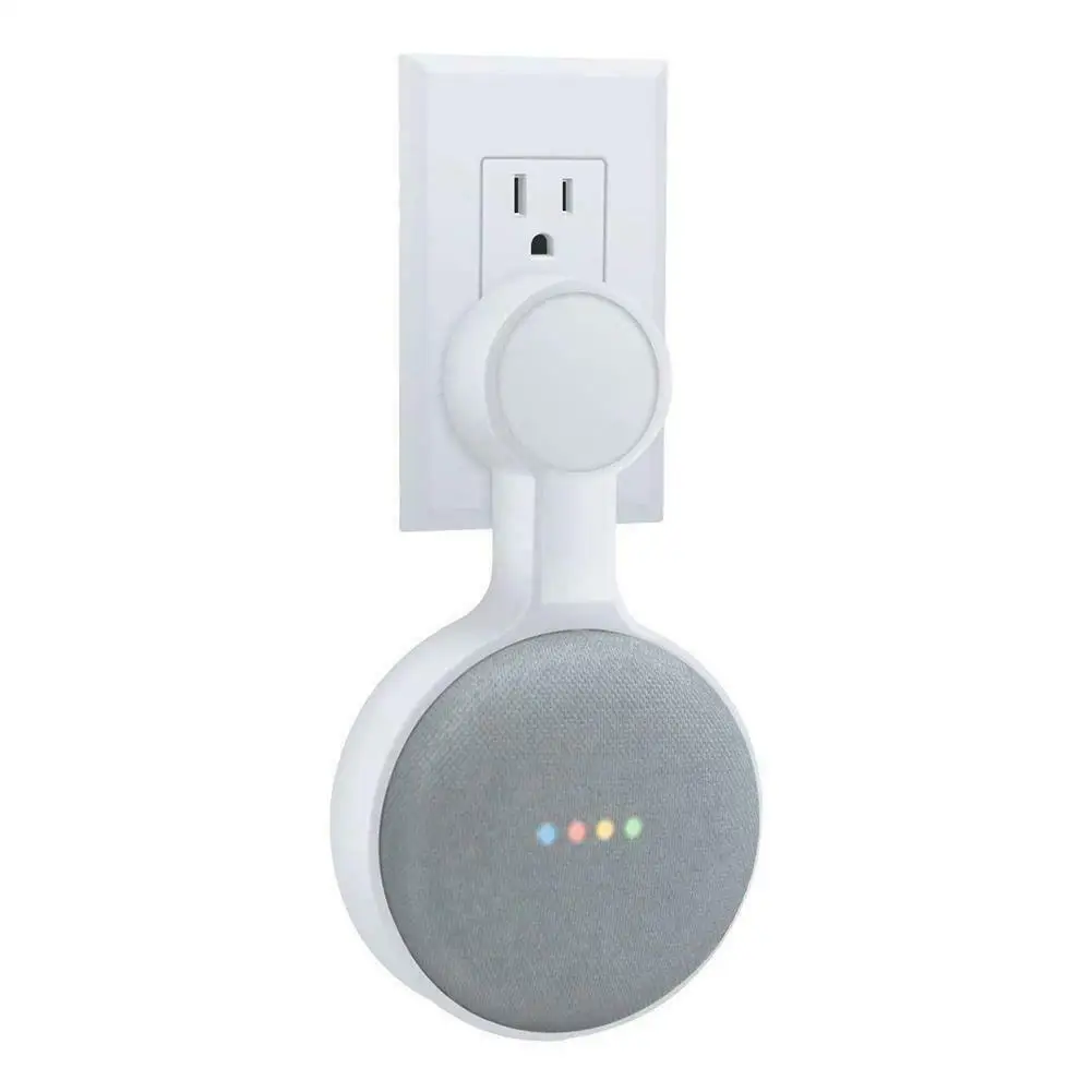 Оригинальная настенная вешалка-подставка для Google Home, Мини голосовой помощник, штепсельная Вилка для дома, кухни, ванной, спальни, держатель динамика - Комплект: White