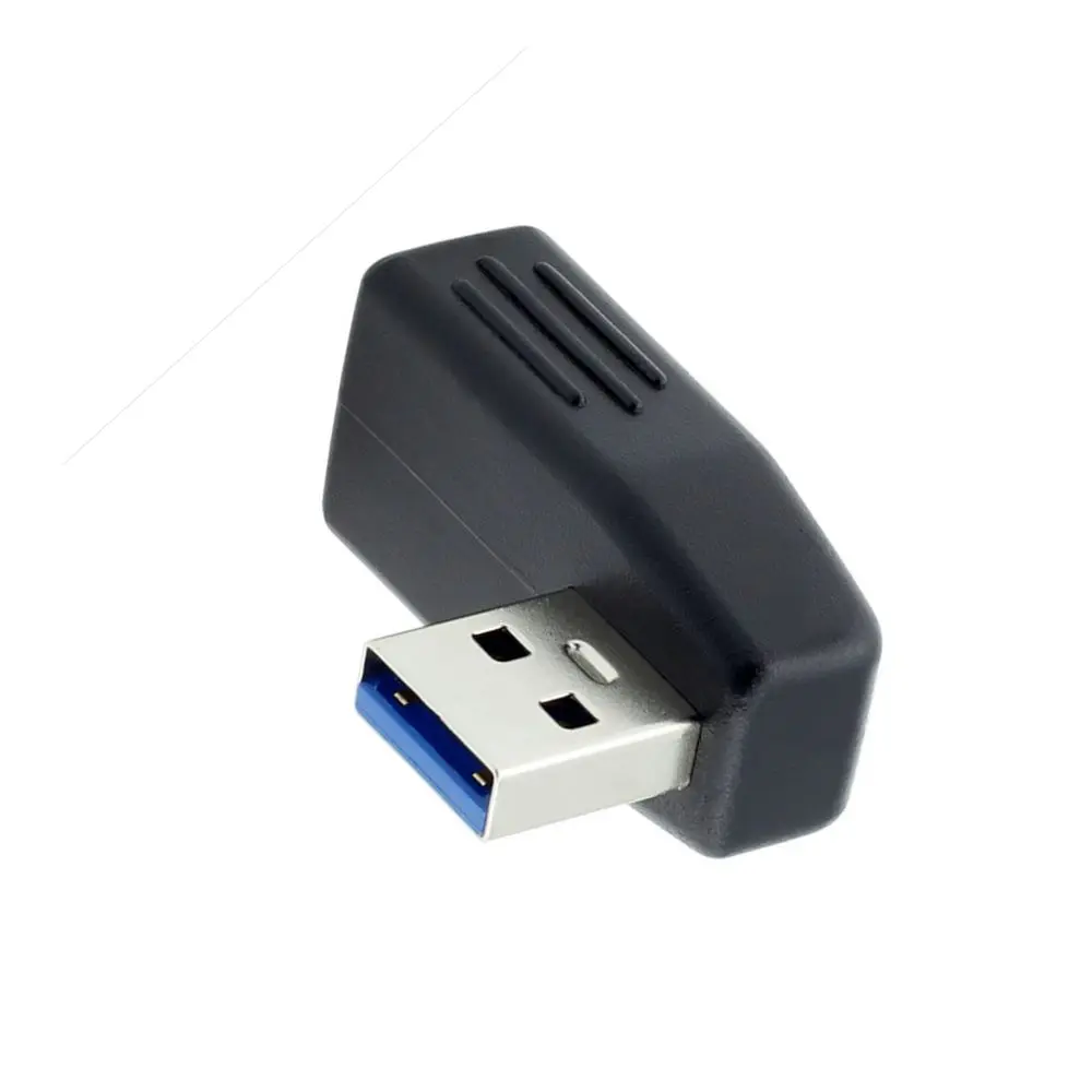 90 градусов USB 3,0 A папа-мама левый и правый угловой адаптер USB 3,0 AM/AF разъем для ноутбука/ПК черный - Цвет: Right