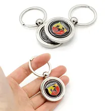 Автомобильный брелок Luluda для Ferrari Benz Amg abbs peugeot ABARTH, металлический брелок с логотипом, эмблема, брелок для ключей
