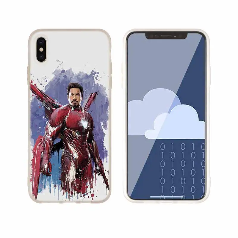 Чехол для телефона s силиконовый мягкий чехол для iPhone 11 Pro X XS Max XR 6 6S 7 8 Plus 5 4S SE Tony Stark Marvel чехол "Железный человек" крутой чехол - Цвет: as the picture 07