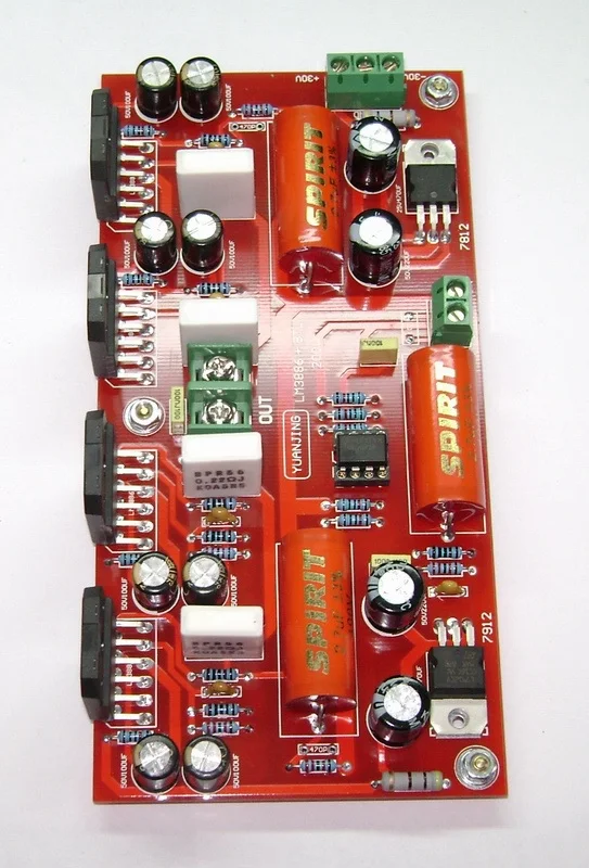 

Free Shipping! 1pc LM3886 + NE5532 parallel BTL 200W power amplifier board