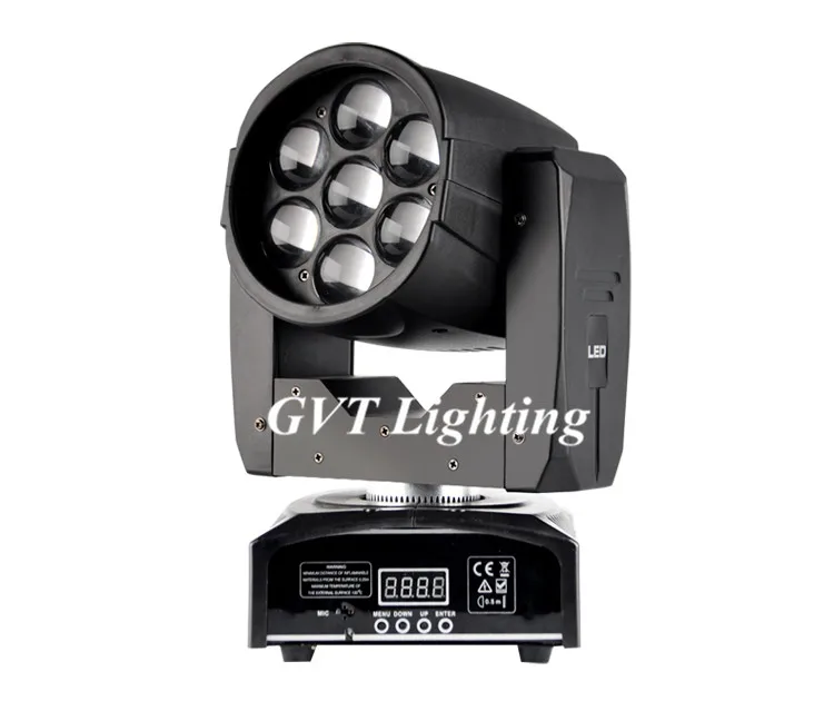 6pcs LED Moving Head Zoom Light 16 DMX Channel 7*12W RGBW 4IN1 Color Mixing DMX 7x12w Beam Light Moving Head Light Professional image_1