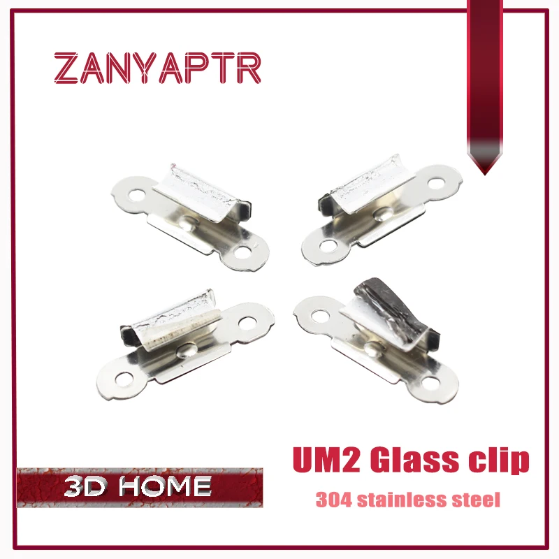 4 قطع ultimaker 2 UM2 تسخين السرير زجاج كليب بناء منصة التجنيب المقاوم للصدأ مرتع المشبك 3d أجزاء الطابعة