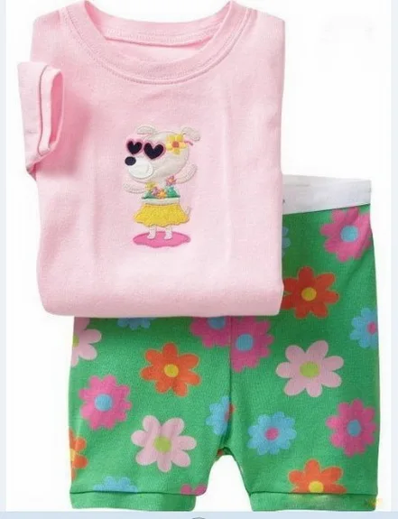 Летние Детский Пижамный комплект для маленьких мальчиков девочек пижамы короткий рукав Домашняя одежда из хлопка детская одежда для сна Нижнее белье D50 - Цвет: style 22