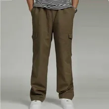 Мужские брюки-карго из чистого хлопка на осень и зиму