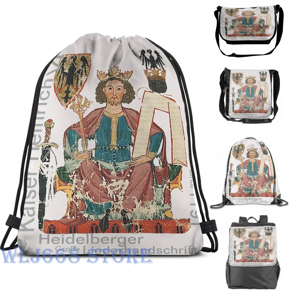 

Funny graphic print shoulder Bags women Kaiser Heinrich, Medieval German Roman Empire Single shoulder backpack travel men