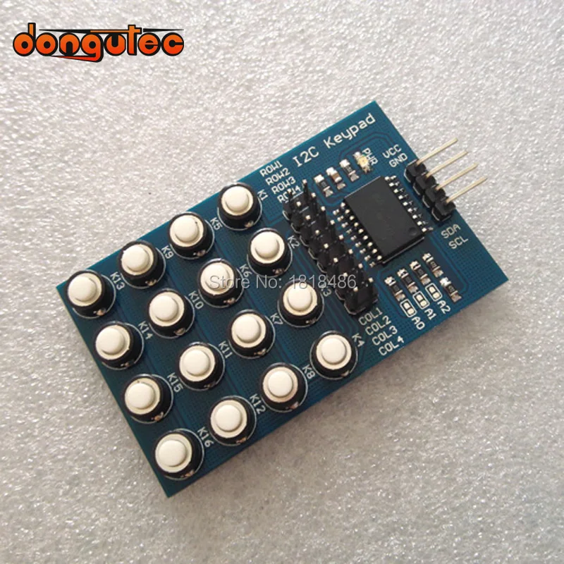 16 клавиш I2C клавиатура переключатель клавиатуры 1x4 2x4 3x4 4x4 Матрица матричная