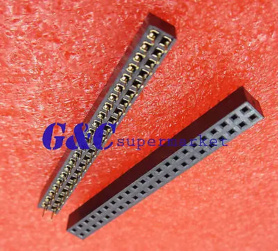10PCS 2.54mm 2X22 Pin Double Row Female Straight Header Pitch Socket Pin Strip