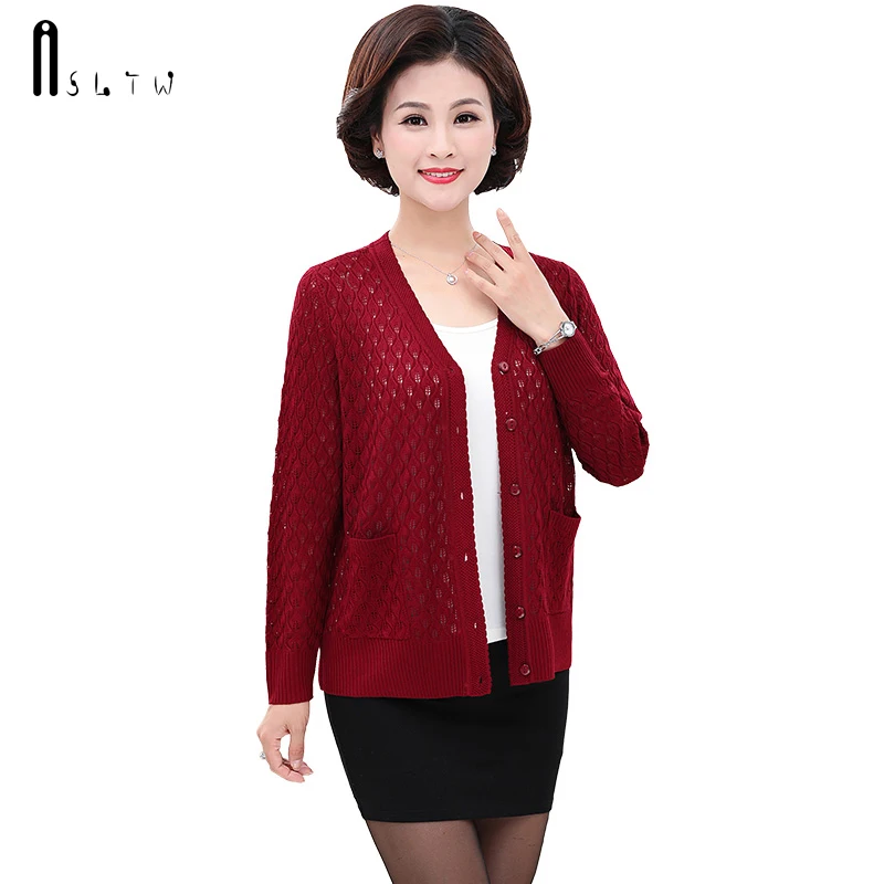 ASLTW Hollow Cardigan New Autumn Sexy V Neck Lady's Sweater Long Sleeve Single Breasted Solid Casual For Women |