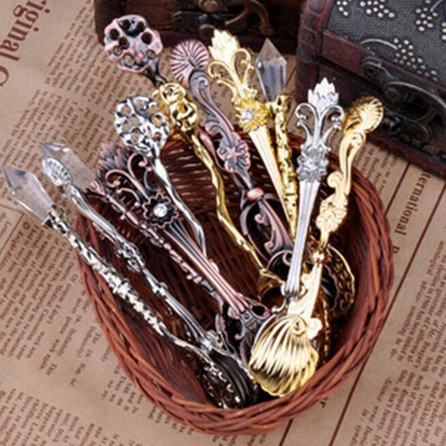 Best Price  3pcs Kitchen dining&bar Nostalgic vintage royal style stainless steel eco-friendly small coffee spoonD3