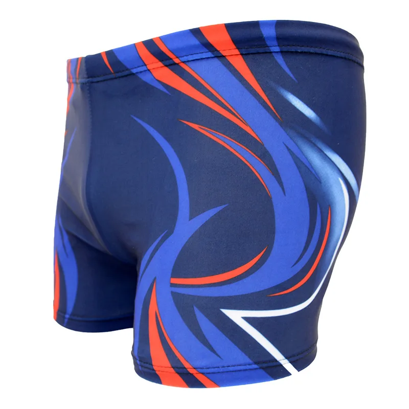 Qranss Brand Men's Swim Shorts Racing Swimsuit Man Swimming Trunks