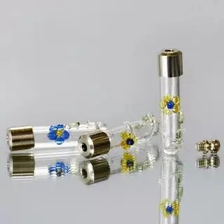 100 шт./лот винтовая крышка стеклянная флакон с подвеской кристаллическое стекло