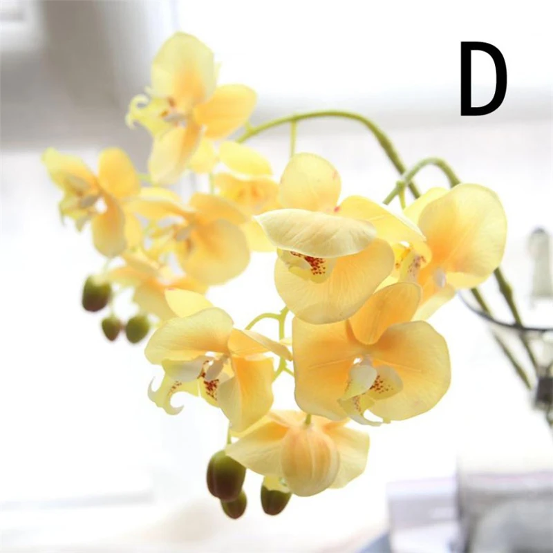  Wedding Colorful Artificial Fake Silk Flower Phalaenopsis Butterfly Orchid Waterproof beautiful Decor hot sale C0312#30        10