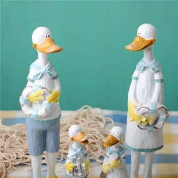 

Mediterranean style Navy duck Decoration Resin Crafts Gifts Home Decoration Furnishings Living Room Ceramic Crafts Statue
