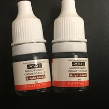 5 бутылки яркий черный профессиональный вакуум асептических Макияж Micro Пигмент косметический Цвет постоянный Макияж чернила татуировки