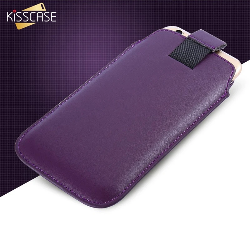KISSCASE телефонные сумки для iPhone 4S 5S Se 6s 7 8 Plus мобильный чехол кожаный Samsung g4 g5 Coque