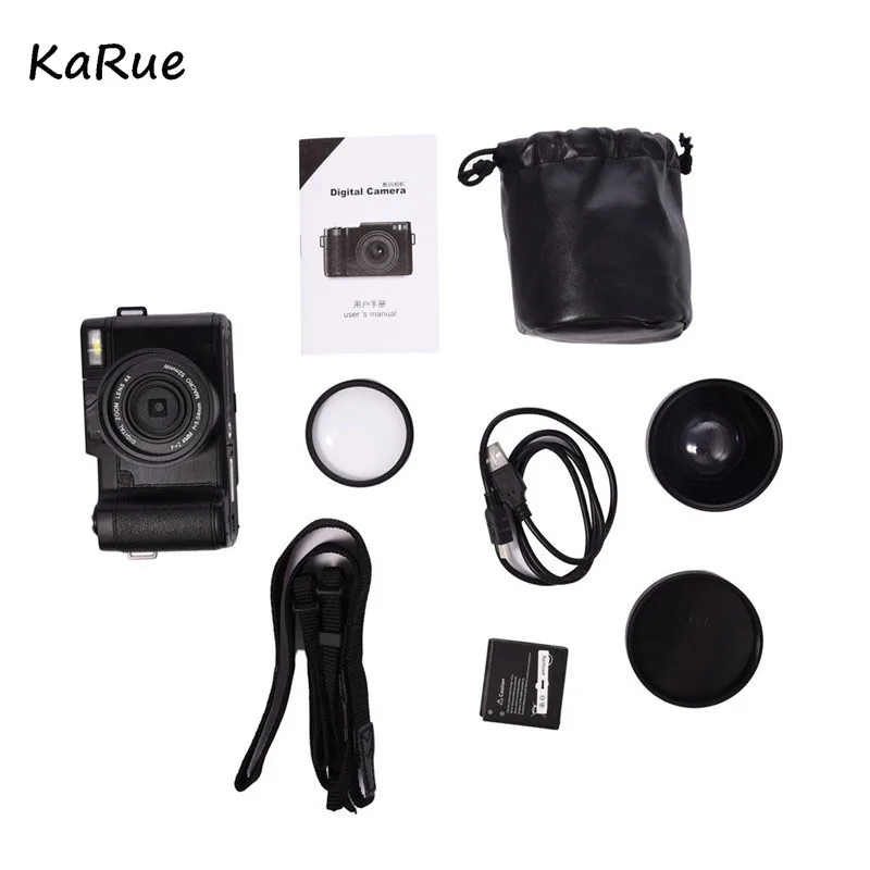 KaR CDR2 24MP цифровая камера Full HD 1080P 3 0 &quotЖКД вращающийся антивибрационный 4X видео DV