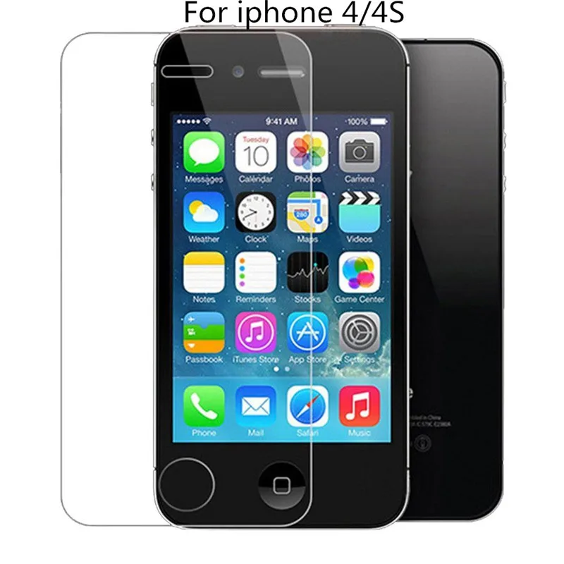 

Tempered Glass Screen Protector For Apple iPhone 4 iPhone 4S iPhone4 iPhone4S i4 i4S Protective Film Guard