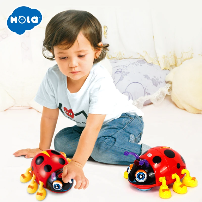 Cartoon Electric Ladybug Bee Baby Learning To Crawl Educational Toys With Music Light Infant Beetle Baby Toy Educational Toys