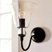 Современное украшение для дома в стиле кантри железа стеклянная настенная лампа для гостиной из прозрачного стекла спальни светодиодный потолочный светильник D250* H360MM