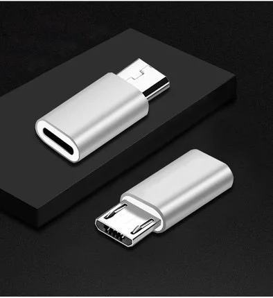 Для iPhone 7, 8, X, iPad, Lightning, 8-контактный разъем для разъема Micro USB, кабель для зарядного устройства, адаптер для samsung, Xiaomi, huawei, Android Phone - Цвет: Серебристый