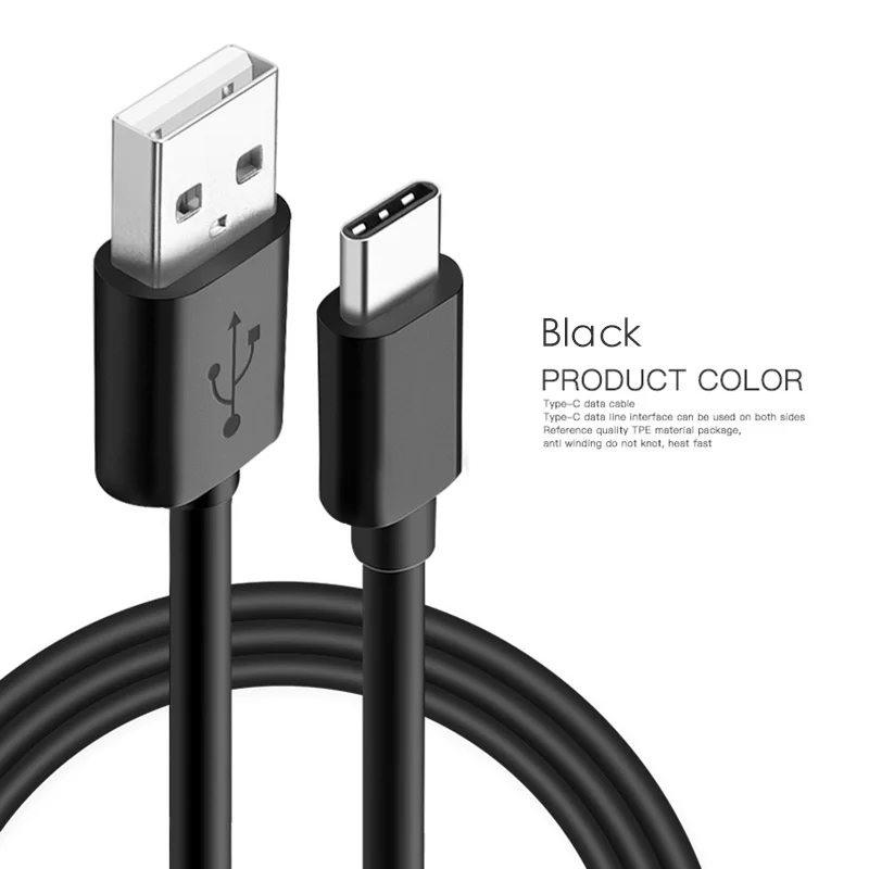 Кабель SUPTEC type-C зарядный кабель для samsung Galaxy S8 S9 Plus Note Xiaomi 6 huawei P10 Oneplus 3 Nexus 5X6 P быстрый USB C шнур - Цвет: Black