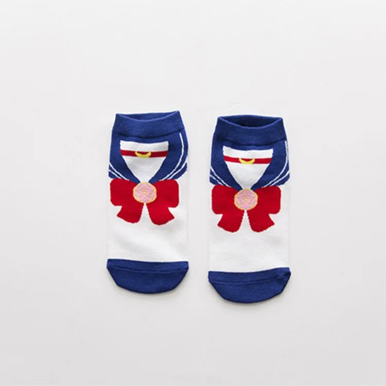 Новые модные женские хлопчатобумажные носки для девочек, аниме Сейлор Мун, Повседневное платье, носки