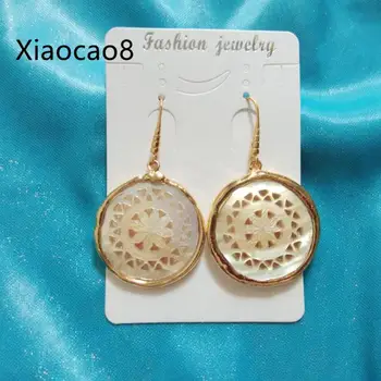 

Wholesale 5 pairs round hollow shell hanging earrings women bohemia elegant dangle earrings fashion boho jewelry earring 2019