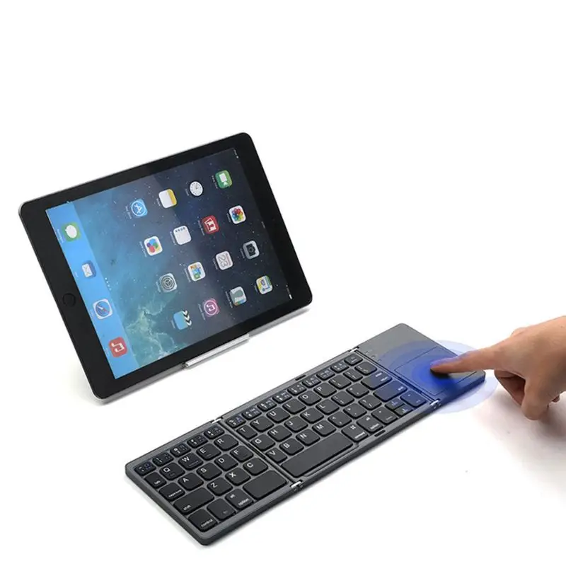 

Foldable Bluetooth Keyboard Pocket Size Portable Mini BT Wireless Touchpad Rechargeable Li-ion Battery Mini Keyboard