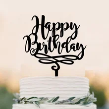 Топпер для торта на день рождения, топпер для торта «С Днем Рождения», персонализированный изготовленный на заказ Топпер для торта, празднование, блестящий Топпер для торта