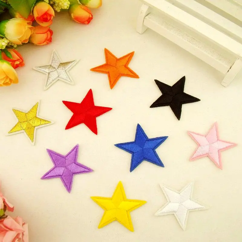 10 pcs/lot Wholesale star patches for clothing patch sew on Clothes