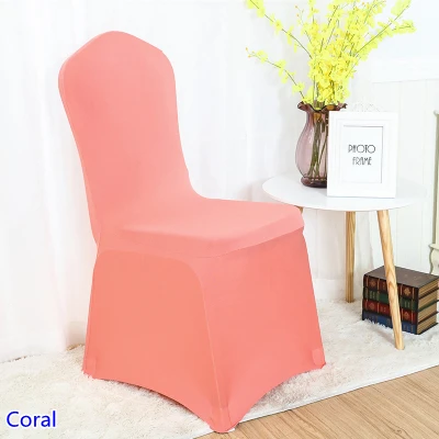 

Coral Colour chair covers spandex chair covers china universal lycra chair cover dining chair kitchen washable thick