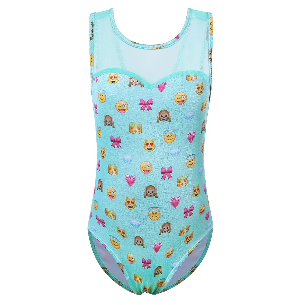 

BAOHULU NEW Lovely baby Girls Ballet Leotards Dancer Gymnastics Mermaid Fashion Emoji Pattern Costumes Tutu Dress Ballerina Kids