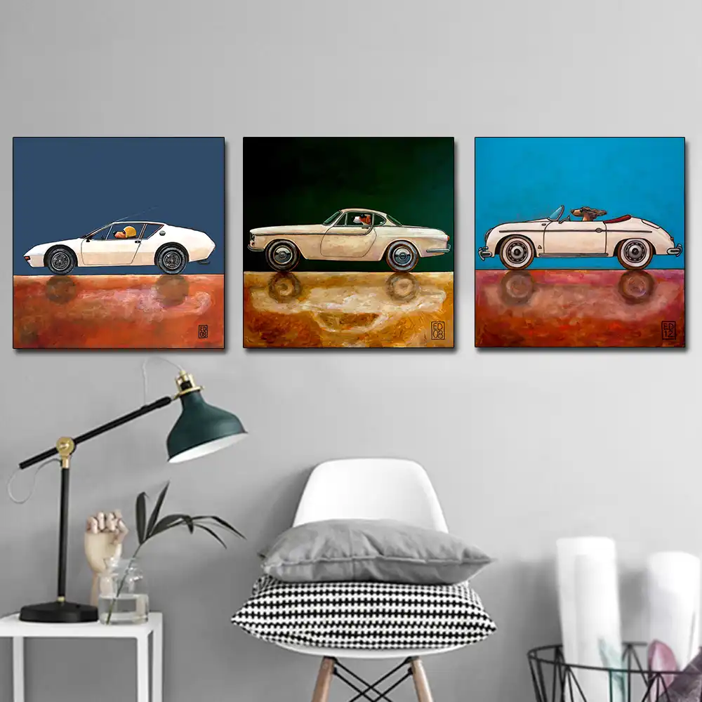 Aahh Animal Cartoon Posters Sports Car Painting Picture Wall Art Picture Canvas Painting Print On Canvas Decor For Home No Frame Painting Calligraphy Aliexpress