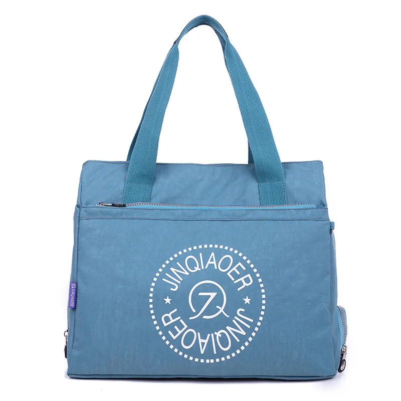 JINQIAOER нейлоновая сумка-мессенджер Большая вместительная женская сумка на плечо Повседневная Сумка-тоут модная женская сумка через плечо для леди - Цвет: SMOKE GREY