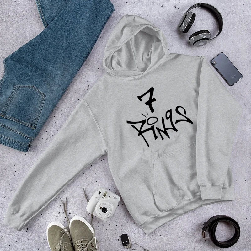 DAIFUN Hoodies Women 7 Rings Seven Rings Sweatshirt Thank U Next Hooded Long Sleeve Crew Neck Sweetener Clothing WT02 DAIFUN Hoodies Women 7 Rings Seven Rings Sweatshirt Thank U Next Hooded Long Sleeve Crew Neck Sweetener Clothing WT02