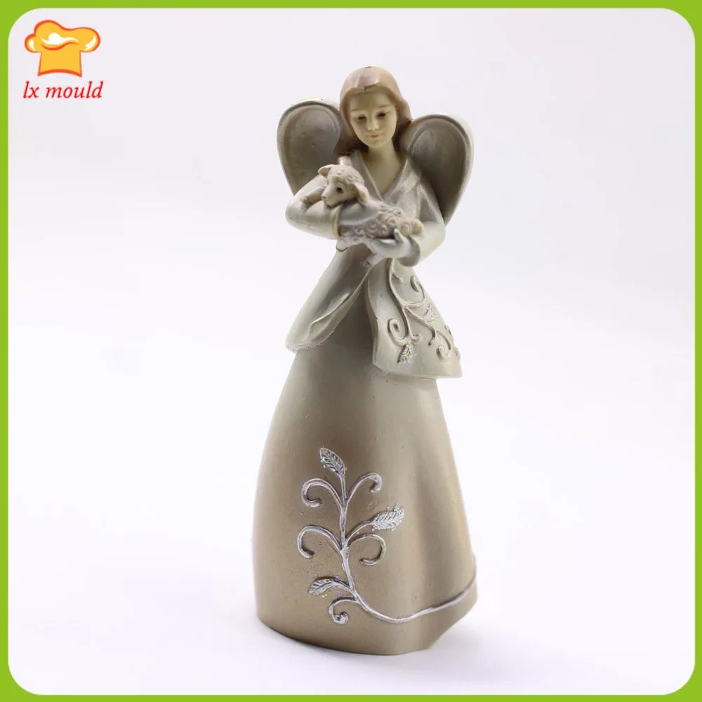 Новая богиня смолы мягкие керамические мыло силиконовые формы Ангел Украшение дома кулон плесень
