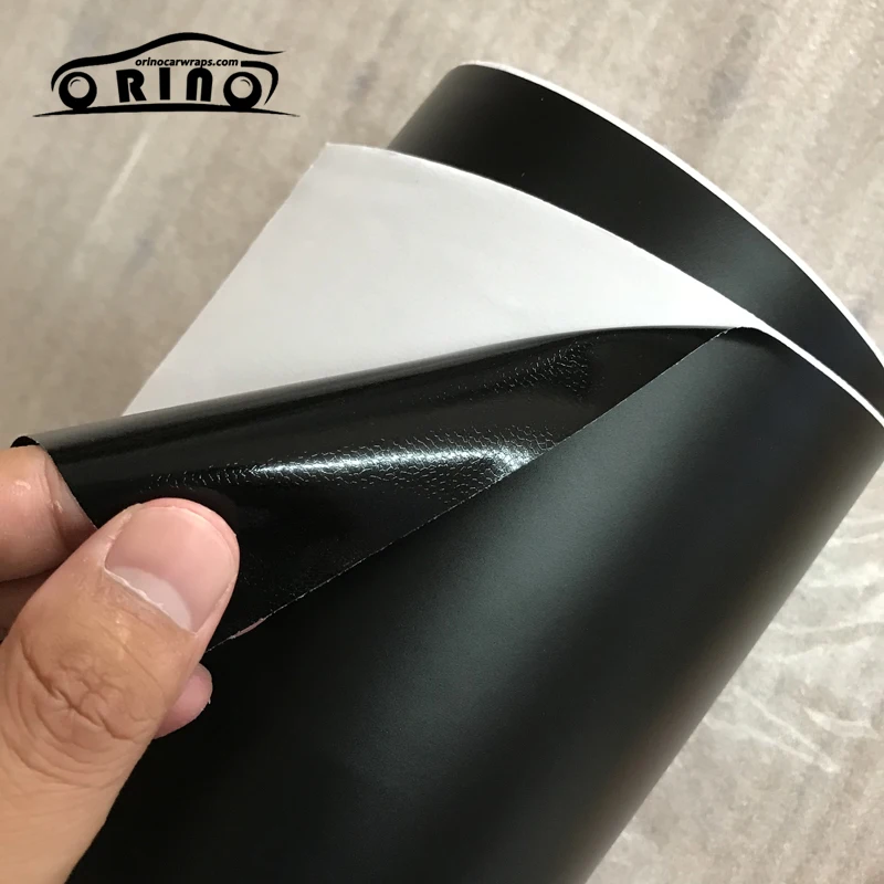 Black Satin Metallic Vinyl Wrap Film-1