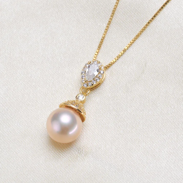 

925 steel seal Pearl Pendant Mount Accessories No Pearls Woman Pearl Necklace Pendant Jewelry Making Gifts