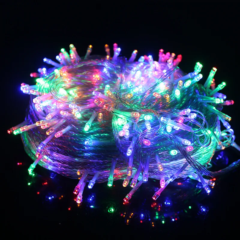 IQIAN рождественские украшения для дома светодиодный светильник s 10 м 100 светодиодный Сказочный светильник гирлянда Новогоднее украшение Navidad. j - Цвет: color