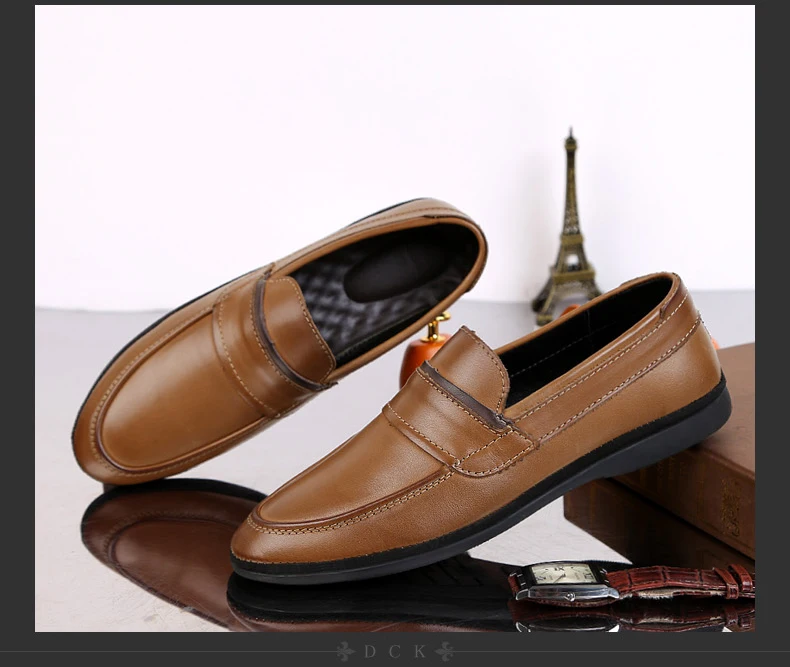Мужская повседневная обувь из натуральной кожи; модные мужские лоферы из мягкой натуральной кожи; удобная кожаная мужская обувь; Размеры 37-45
