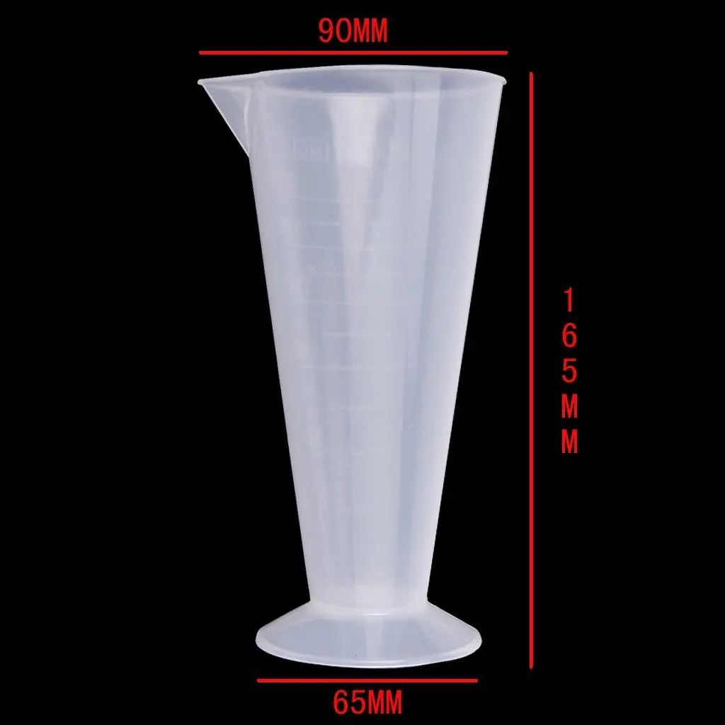 SOSW-250 мл прозрачные пластиковые конусные мерные чашки