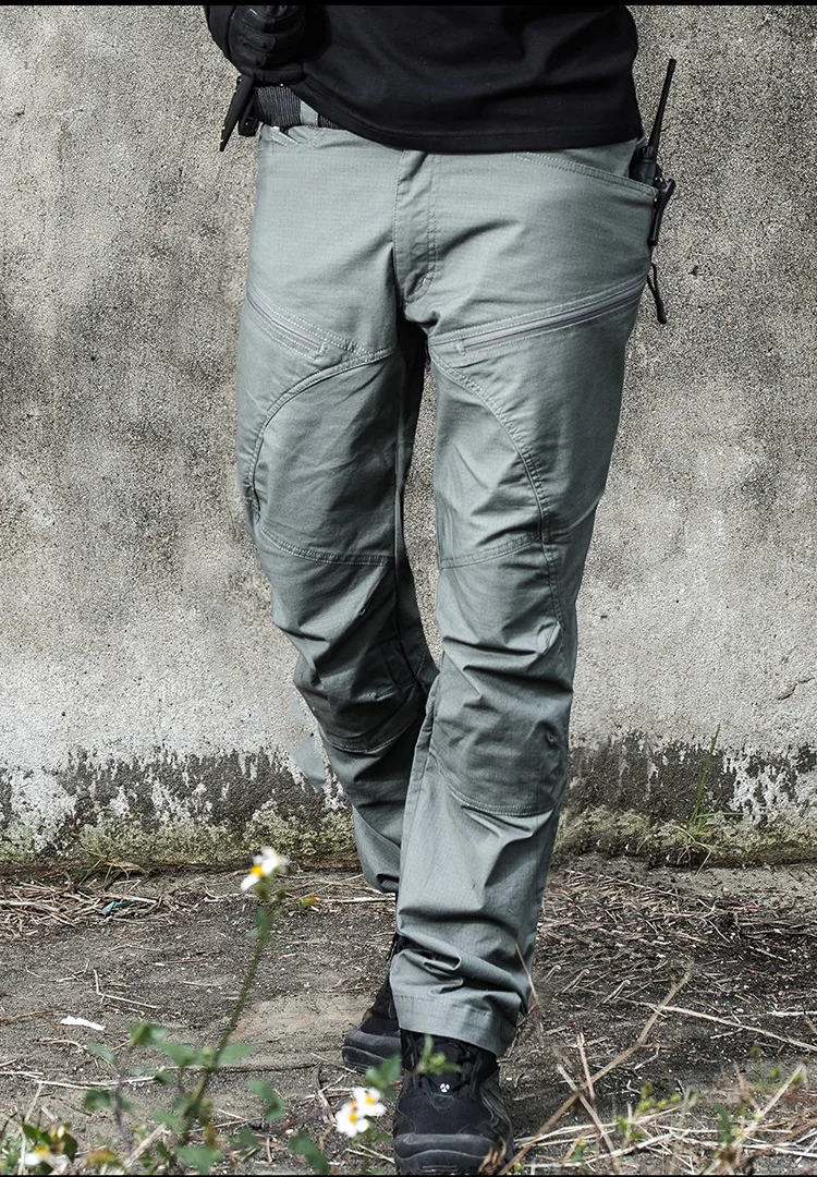 Военные тактические брюки карго для мужчин спецназ армейские боевые брюки SWAT водонепроницаемые большие мульти карманы хлопок длинные брюки S-2XL