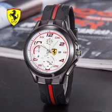 SCUDERIA FERRARI Fashion Watches Men Striped Resin Band Male Quartz Wrist Watches Top Brand Luxury Montre Homme 826749523