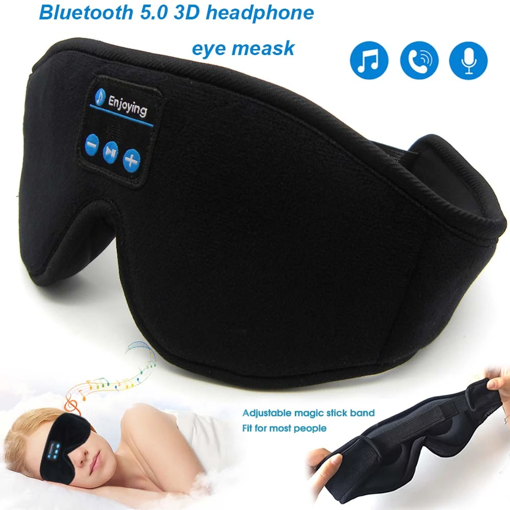2022 Bluetooth 5.0 Wireless Stereo Earphone 3d Sleep Mask Headband